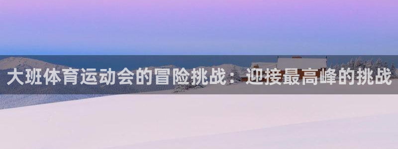 3377体育官网入口下载最新：大班体育运动会的冒险挑战：迎接最高峰的挑战